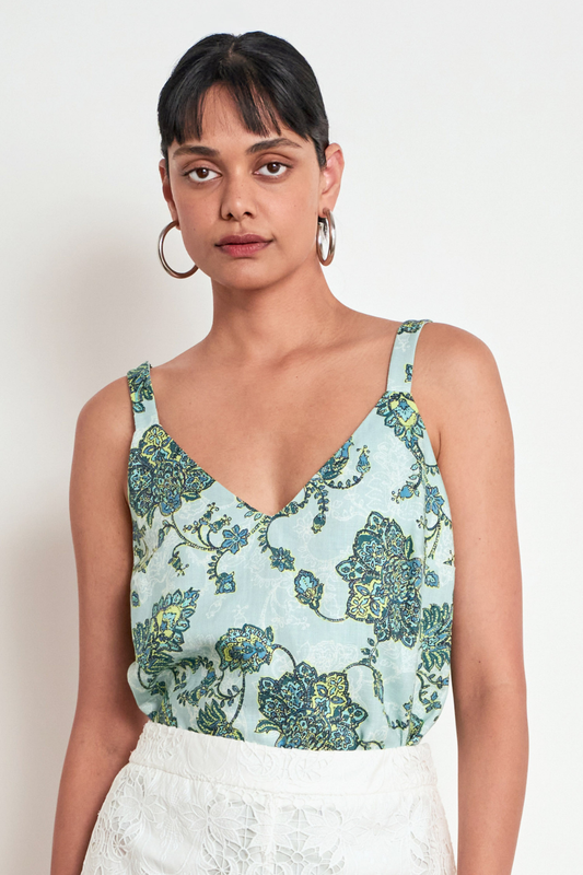 Tidal Top  Fern Paisley