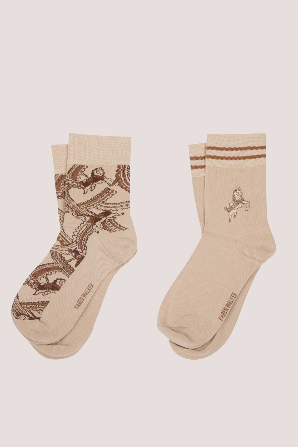 Carousel Socks 2 Pack | Cream Multi