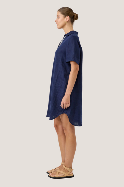 Studio Short Shirt Dress | Indigo