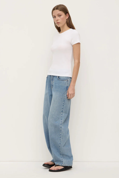 Linley Rib Tee | White