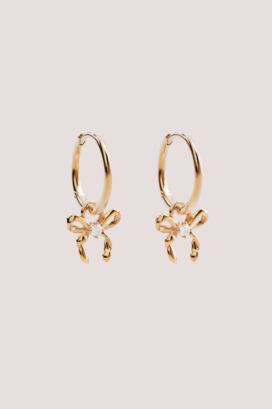 18k Gold Vermeil Forever More Bow Hoops