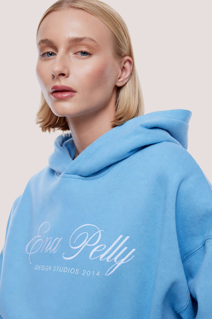 Cassie Oversized Hoodie | Cloud Blue