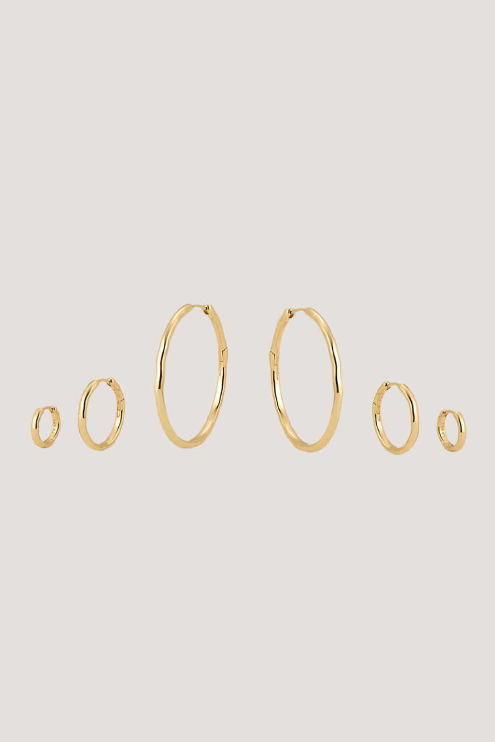 The Granada Hammered Hoops | Gold