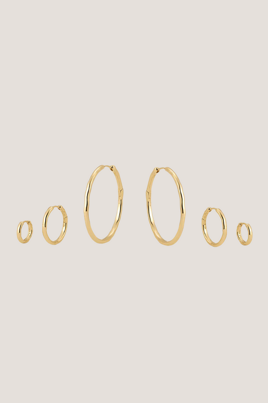 The Granada Hammered Hoops | Gold