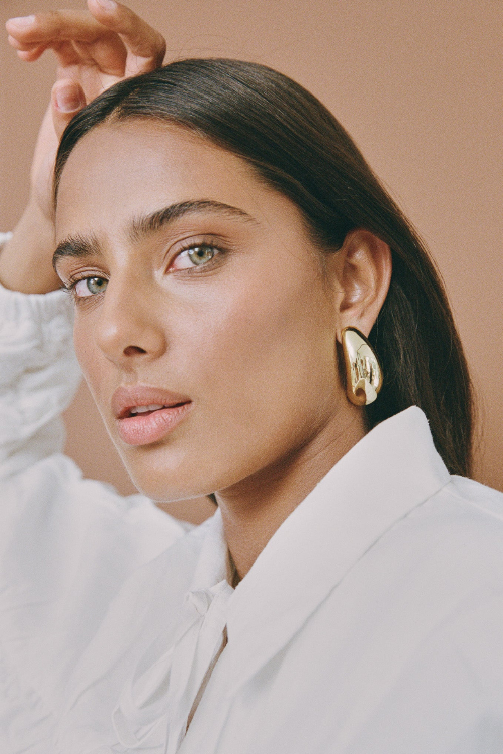 Blob Earrings Maxi  (Clip On)  | Gold