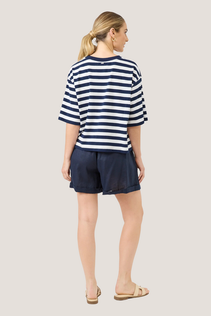 Studio Stripe Tshirt | Indigo