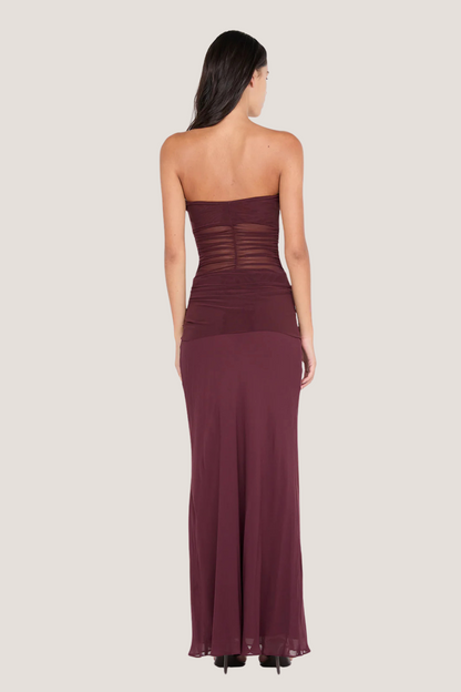 Noemi Strapless Dress | Plum