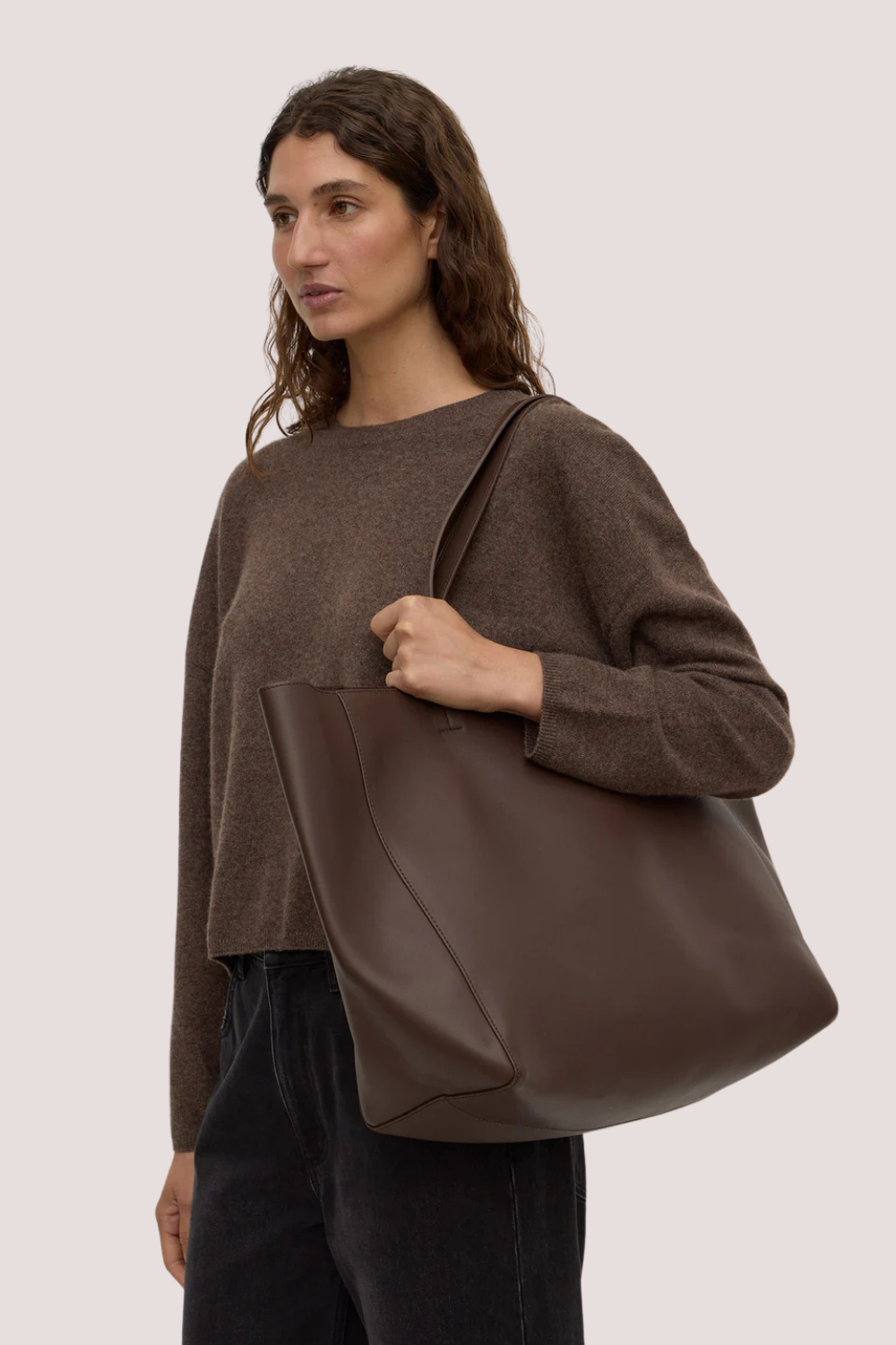 Marina Leather Tote | Walnut