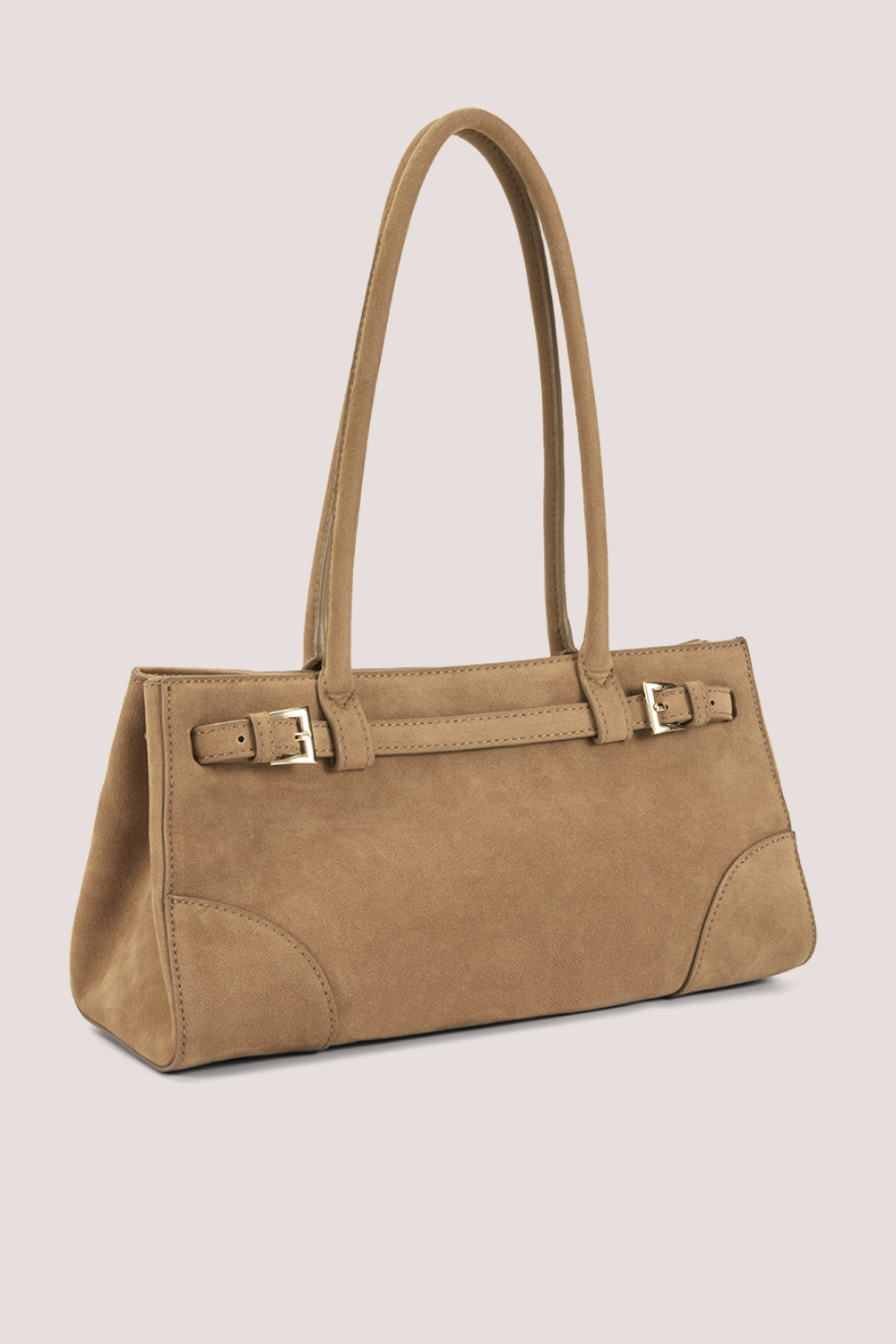 Nadia Shoulder Bag | Camel Suede