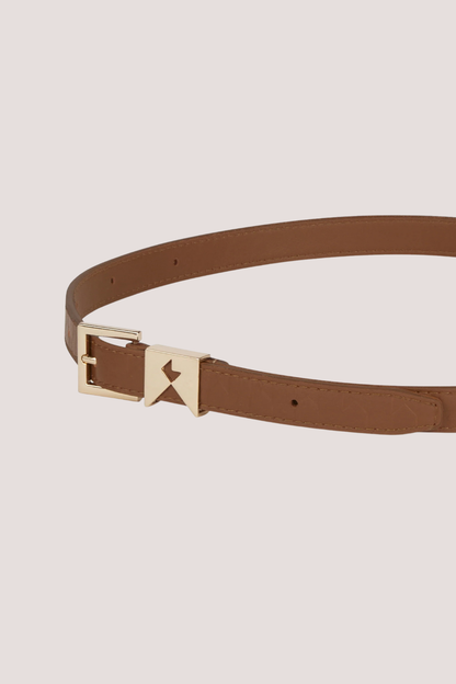 Monogram Keeper Belt Dark Tan
