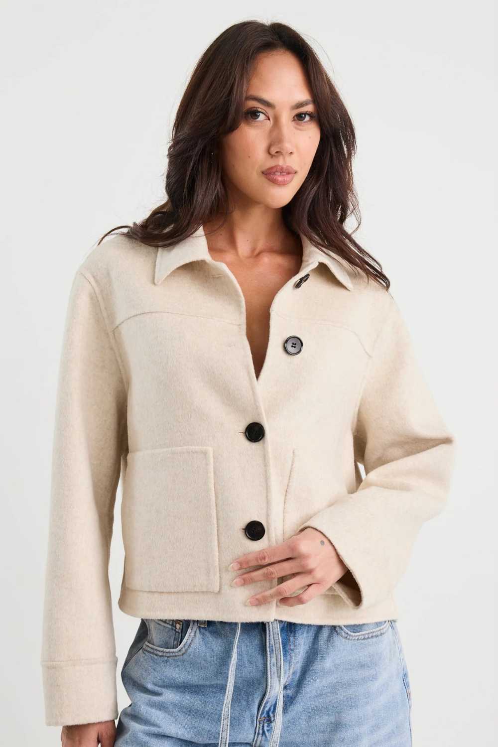 Ranger Oat Marle Wool Blend Soft Jacket