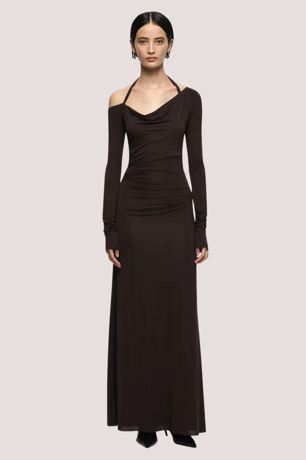 Court L/S Maxi Dress | Dark Chocolate