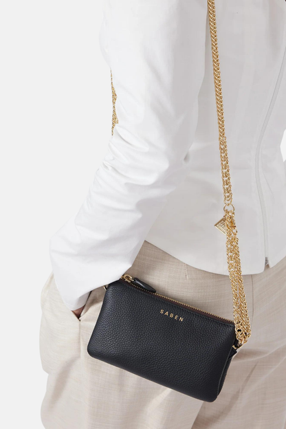 Lily Mini Bag Sand + Gold Curb Chain