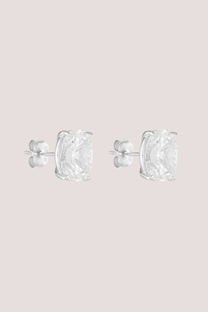 Oval Studs 2CT | Silver