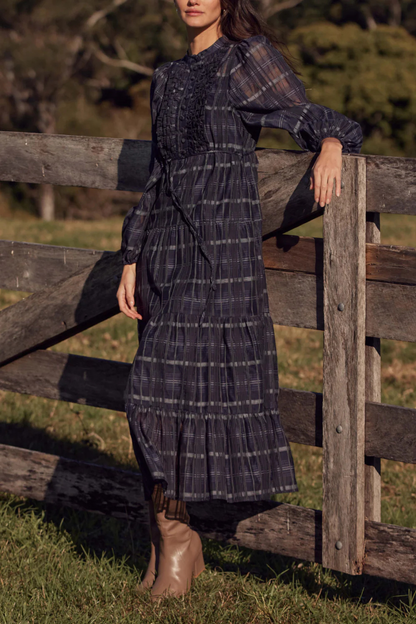 Zeal Dress | Ink Black Check