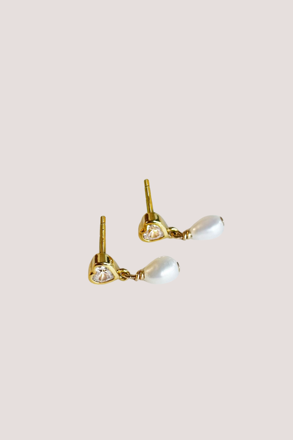 True Love Pearl Studs | Gold
