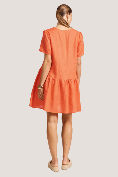 Miramar Midi Dress | Coral