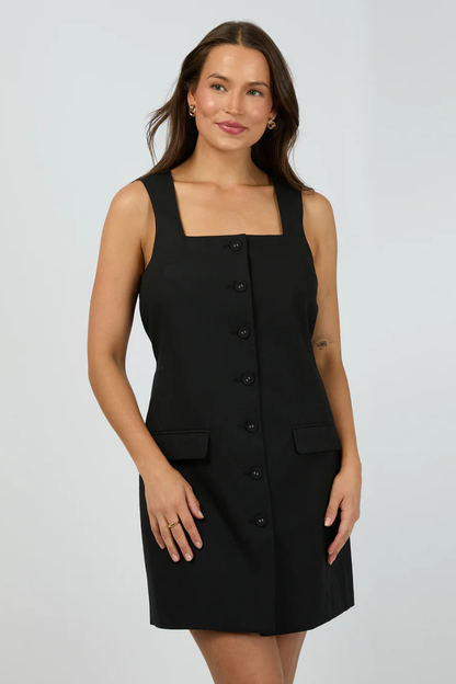 Aftersun Linen Dress | Black