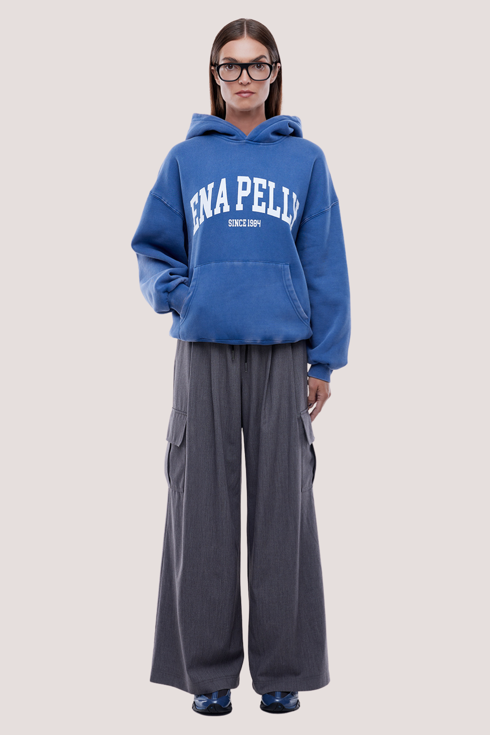 Varsity Hoodie | Washed Indigo