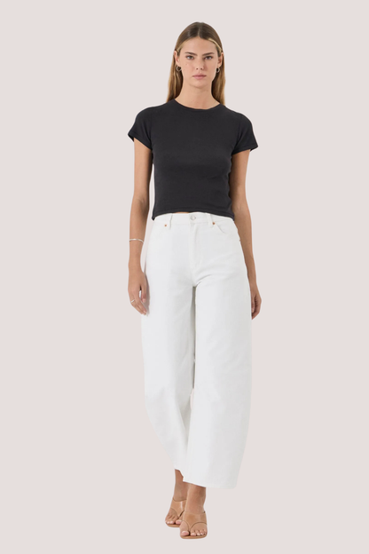 Gigi Barrel Jean | Vintage White