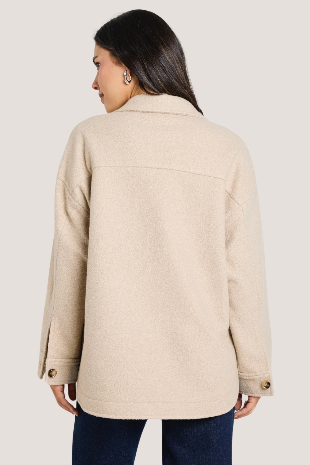 Pinot Taupe Oversized Shacket