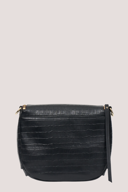 Fifi Crossbody | Black Croc