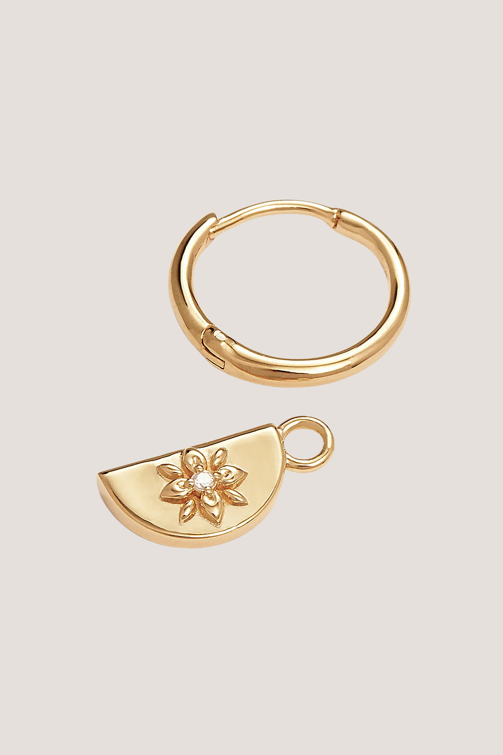 18k Gold Vermeil Lotus Hoops