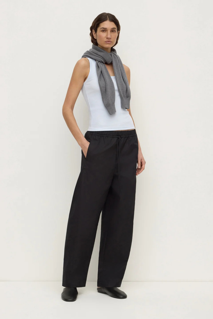 Loxley Cotton Linen Pant | Black