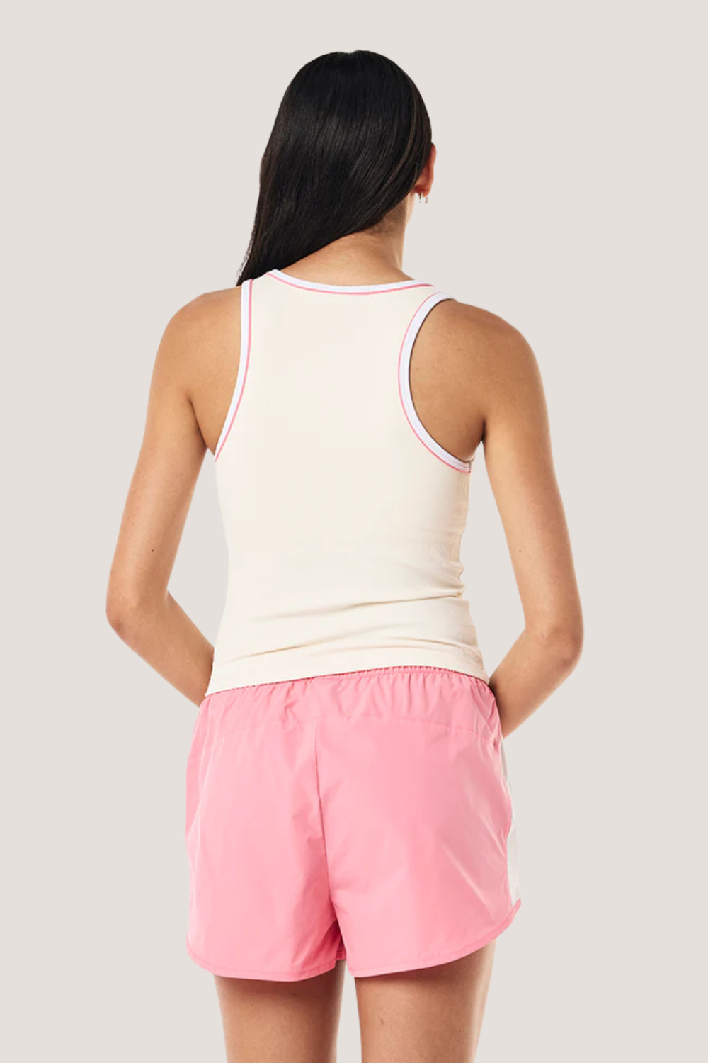 Nexus Rib Tank | Whisper White /Pink Lemonade