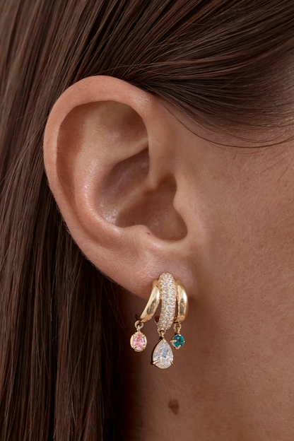 18k Gold Plated Vibrant Soul Illusion Hoop