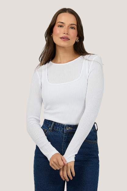 Leia Layering Long Sleeve | White