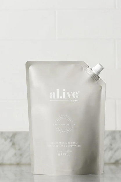 1 Ltr Wash Refill - Sea Cotton & Coconut