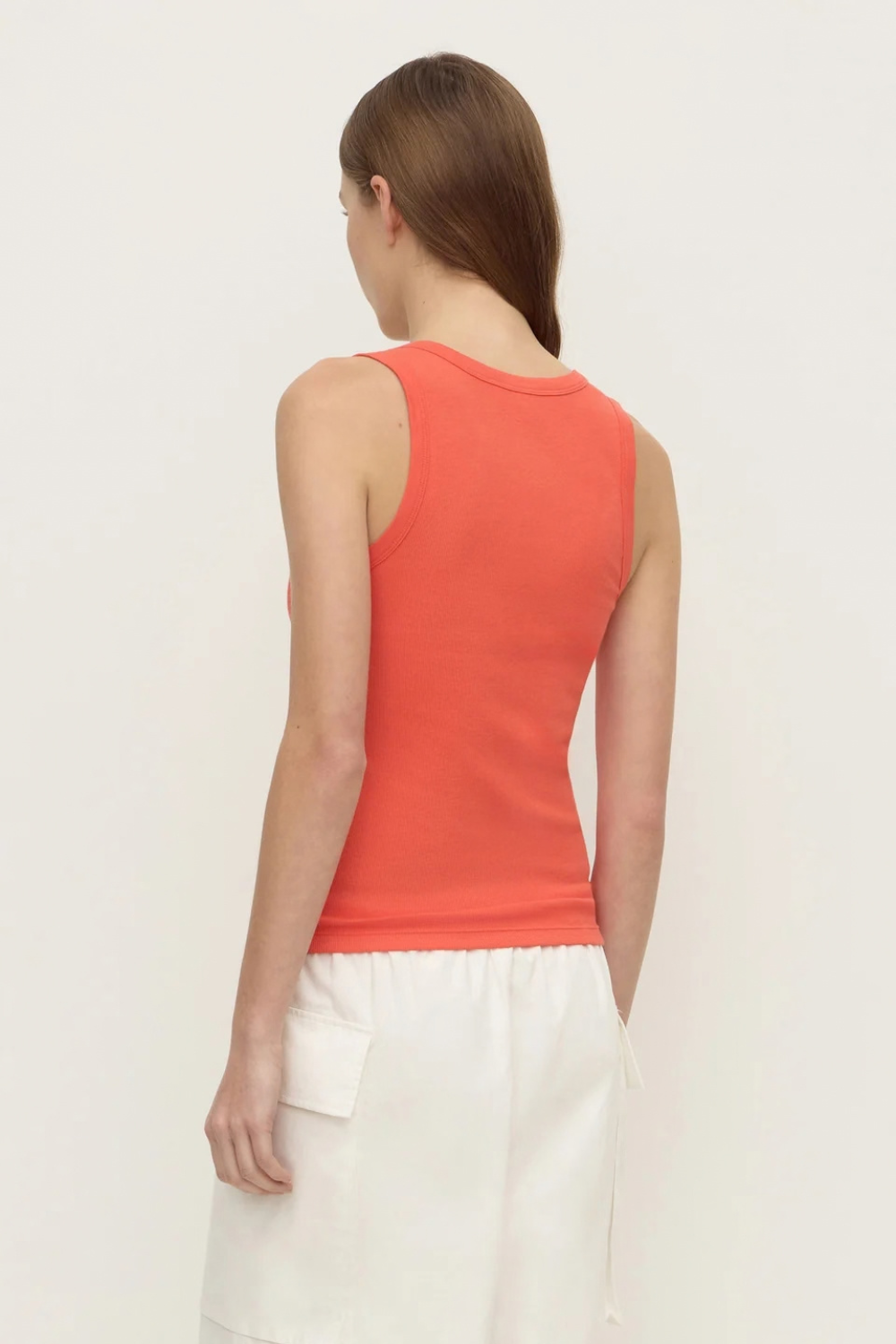 Robyn Scoop Neck Rib Tank | Dahlia