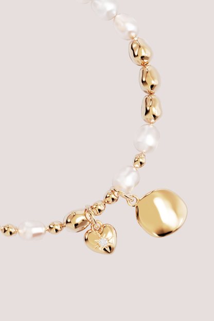 18k Gold Vermeil Love Unbound Pearl Bracelet