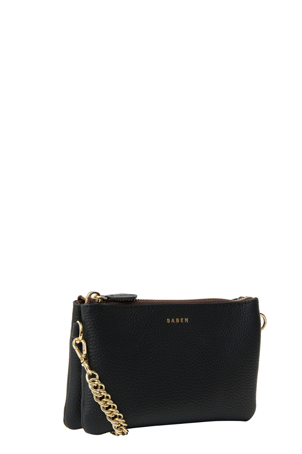 Lily Mini Bag | Black + Gold Curb Chain