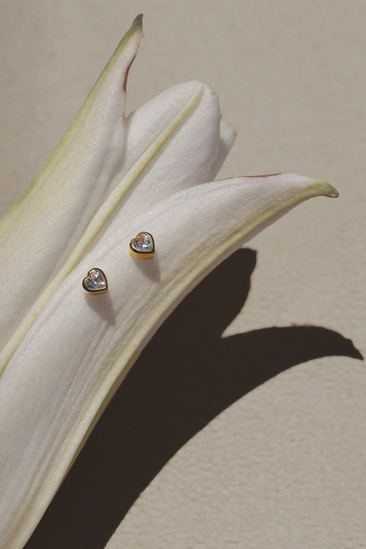 True Love Flat Back Studs | Gold