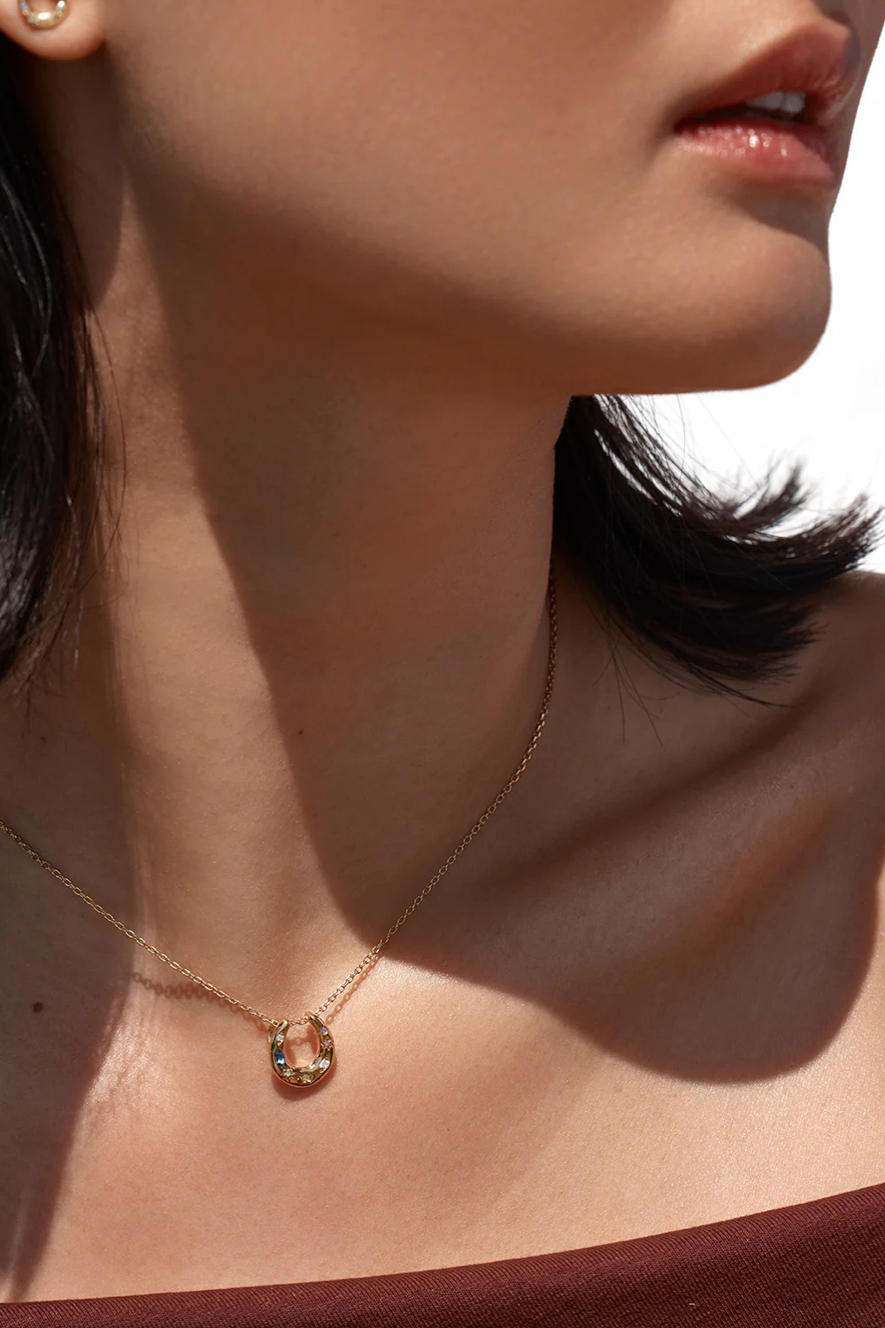 18k Gold Vermeil Lucky Horseshoe Necklace