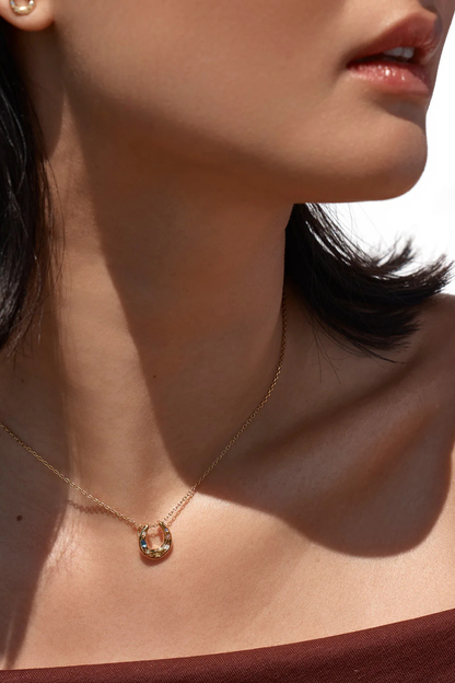 18k Gold Vermeil Lucky Horseshoe Necklace