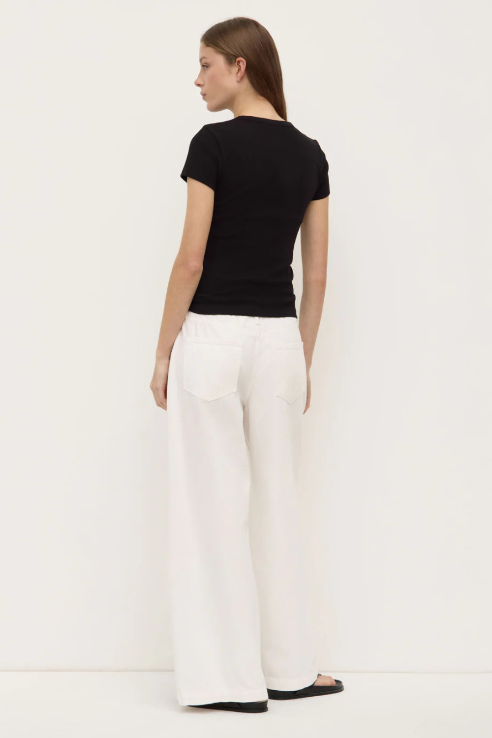 Linley Rib Tee | Black