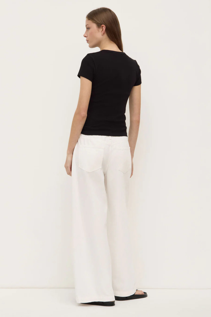 Linley Rib Tee | Black