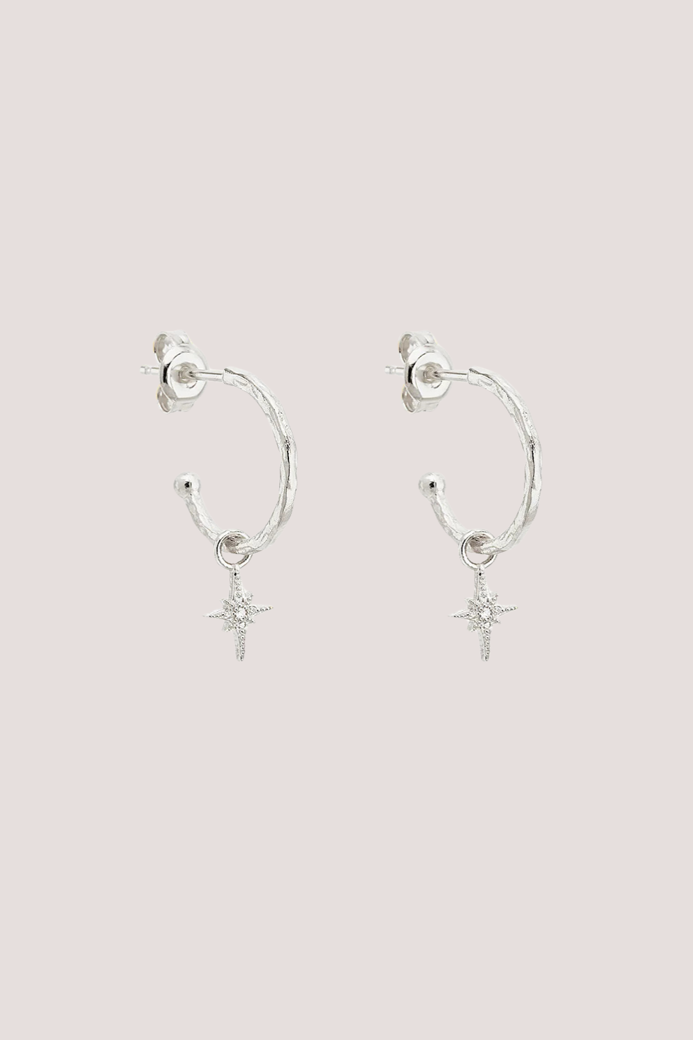 Sterling Silver Starlight Hoops