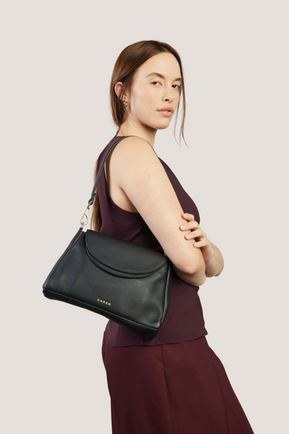 Beckett Shoulder Bag | Black Luxe