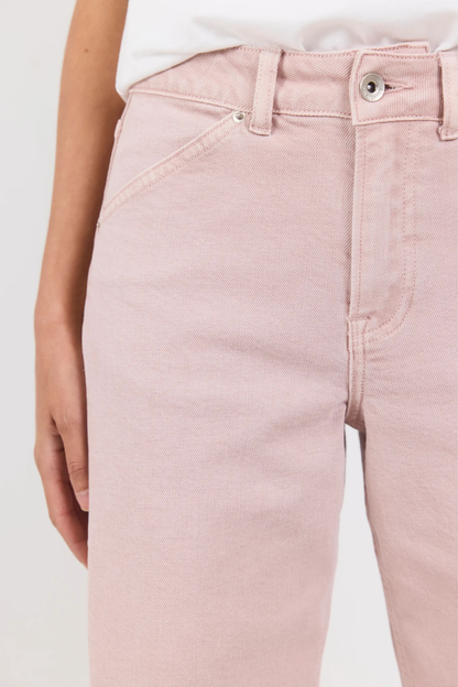 Idolise Pale Pink Stretch Soft Barrel Jean
