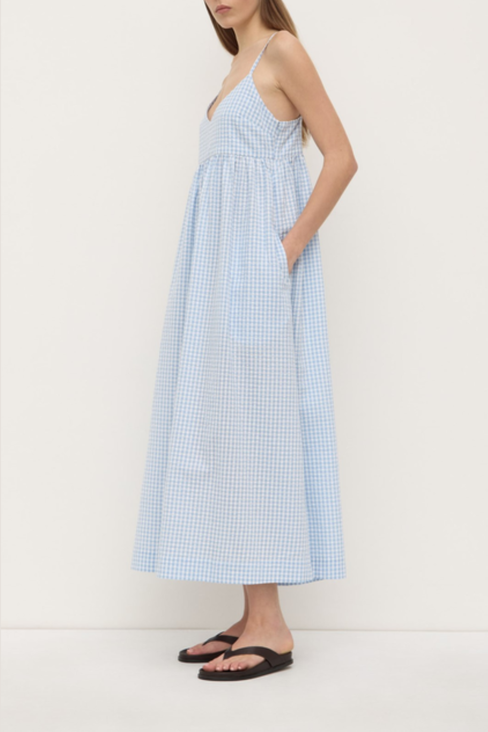 Ainslee Midi Dress | Blue Check