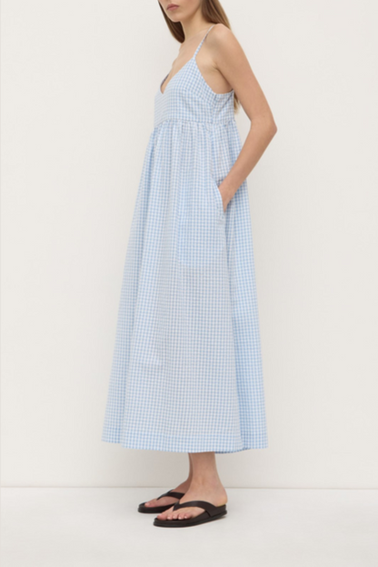 Ainslee Midi Dress | Blue Check