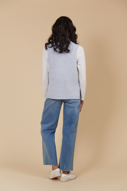 Luna Knit Vest | Sky