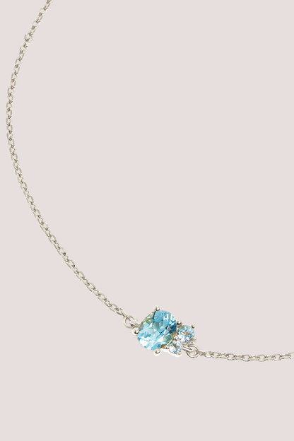 Sterling Silver Kindred Birthstone Bracelet - March