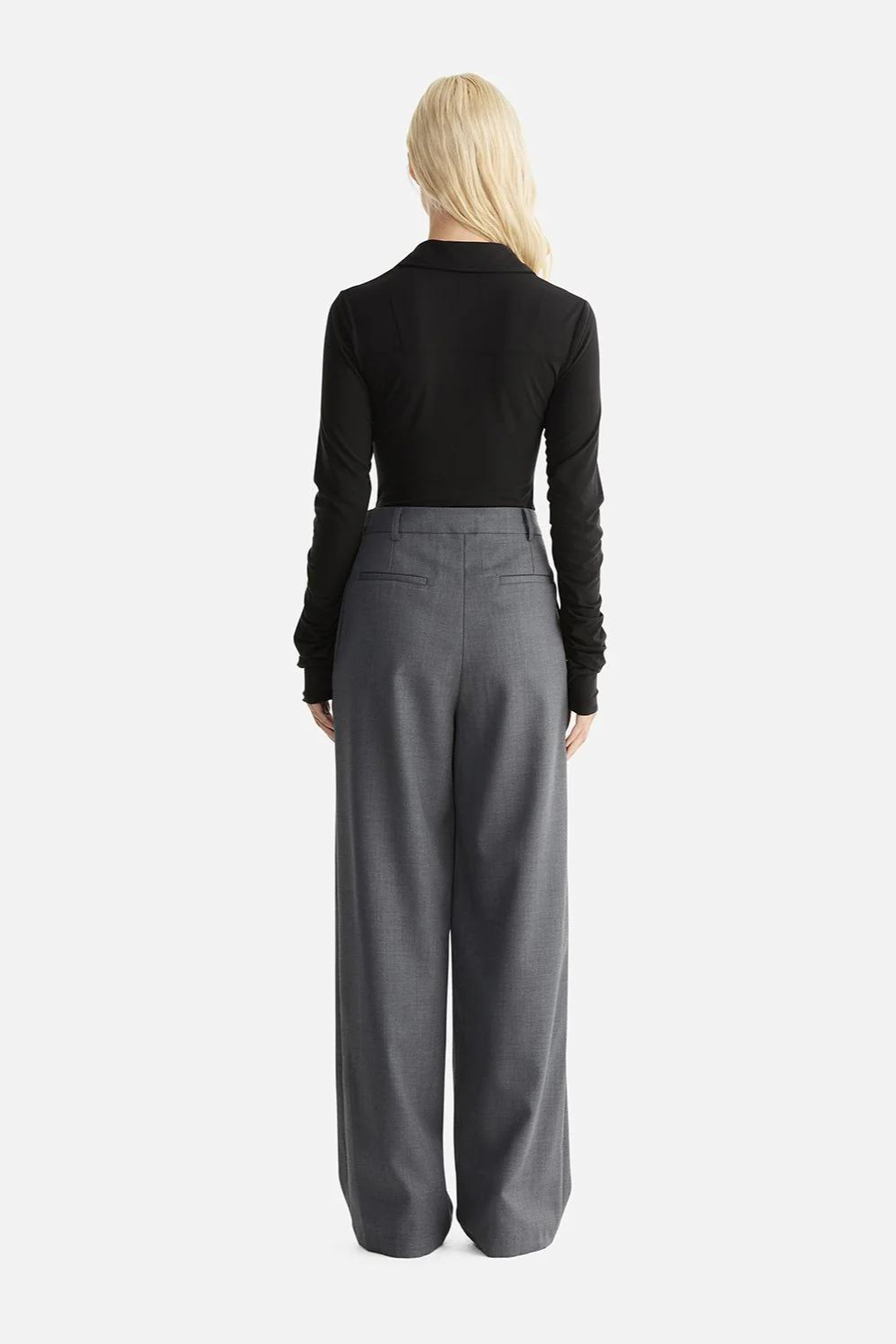 Ritchie Wide Leg Trouser | Charcoal