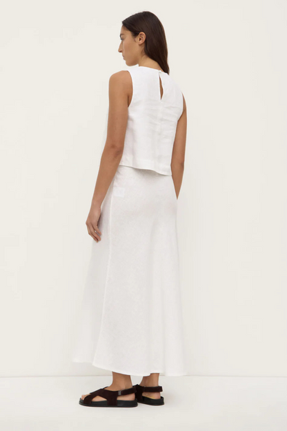 Estelle Linen Top | White
