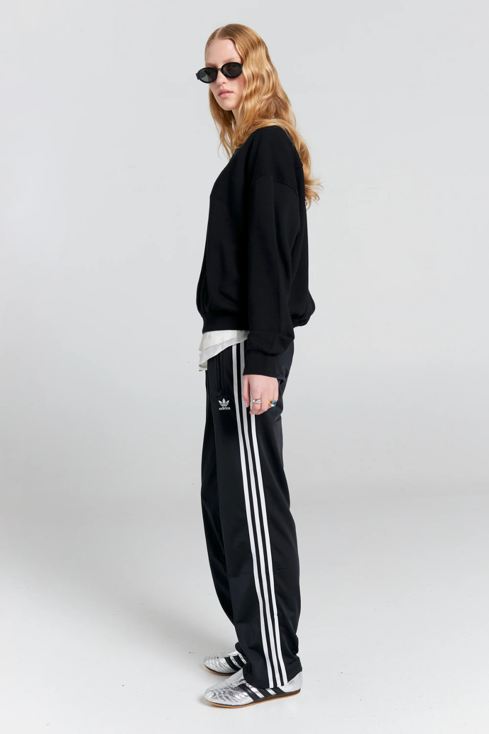 Runaway Girl Organic Cotton Crewneck Sweatshirt | Black